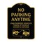 Signmission No Parking Anytime Unauthorized Vehicles Towed at Vehicle Owners Expense With Car, BG-1824-23764 A-DES-BG-1824-23764 - alternate 1